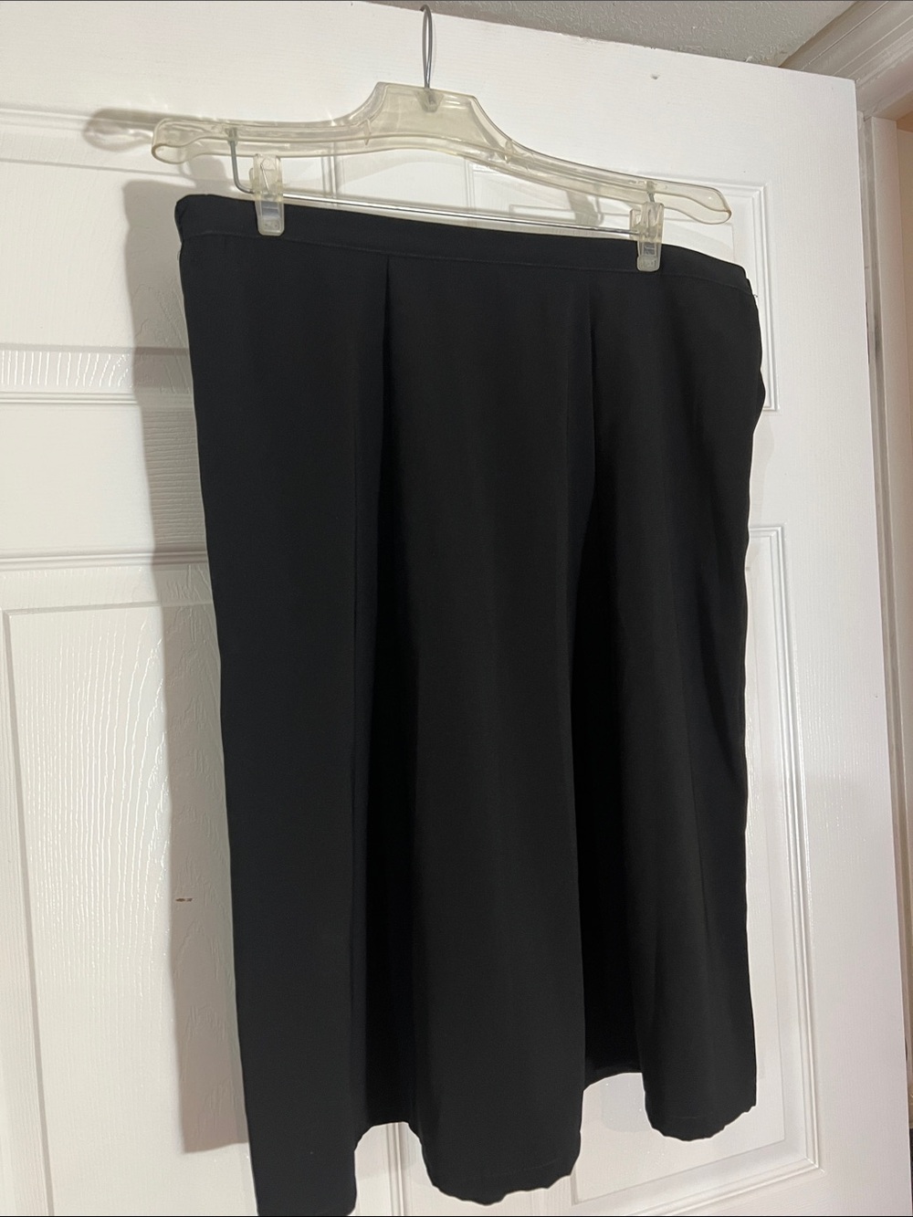 Southern Lady Black Midi Skirt - Pleated A-Line